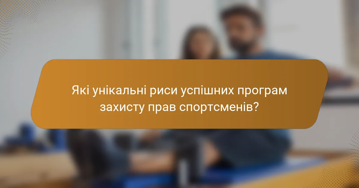 Які унікальні риси успішних програм захисту прав спортсменів?
